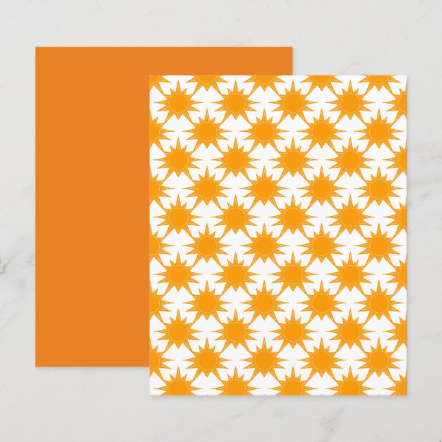 Orange jaune Sunny Suns Papier papier à gratter (Devant / Derrière)