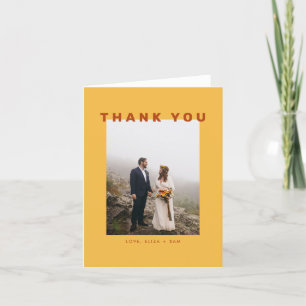 Orange + Jaune Wes Anderson Carte de remerciements