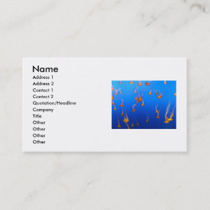 Orange Jellyfish Business Card Visitenkarte