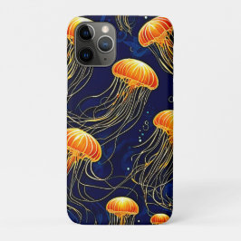 Orange Jellyfish Muster Kunst Case-Mate iPhone Hülle