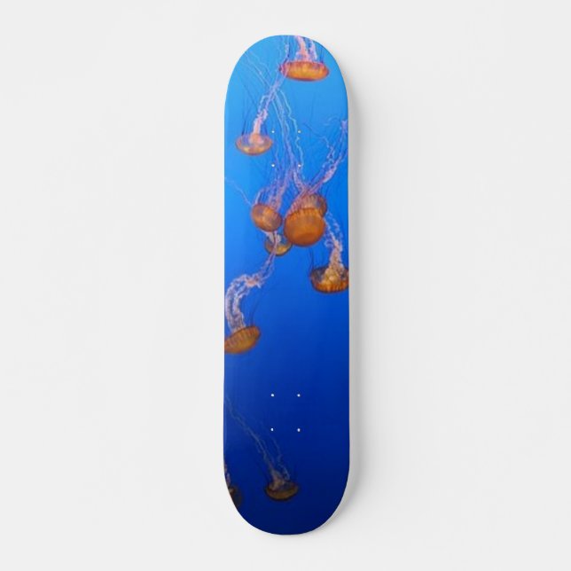 Orange Jellyfish Skateboard (Vorne)