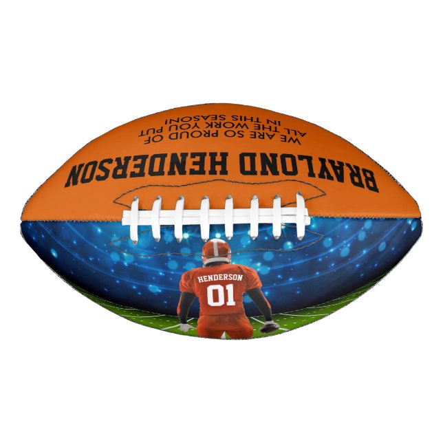 Orange Jersey Personalisiert Player Football (Vorderseite)