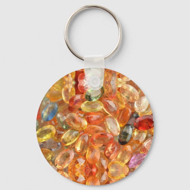 Orange Jewel Key Chain Schlüsselanhänger (Vorderseite)