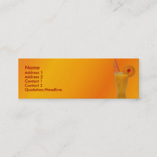 Orange Juice Business Card Mini Visitenkarte
