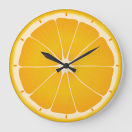 Orange Juice Clock Große Wanduhr