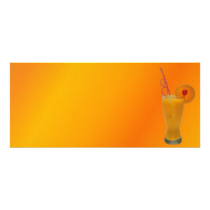 Orange Juice Rack Card Werbekarte