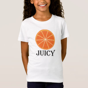 Orange Juicy - Girls' Bella+Canvas Jersey T-Shirt