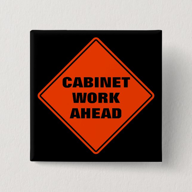 Orange-Kabinett: klassisches Road-Schild Button (Vorderseite)