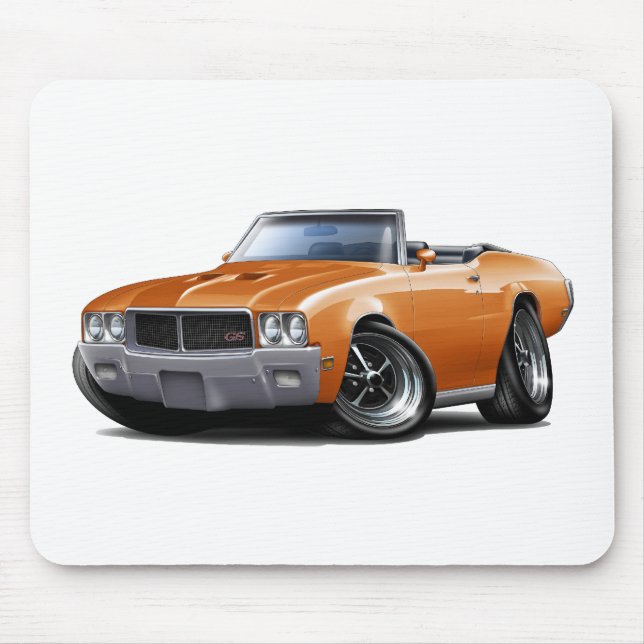 Orange Kabriolett 1970-72 Buicks GS Mousepad (Vorne)