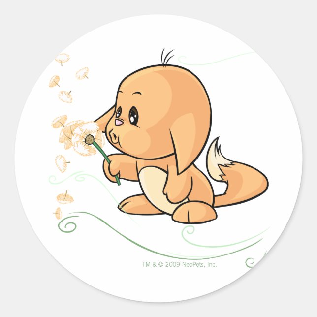Orange Kacheek möchte auf einem Kronleuchter Runder Aufkleber (Vorderseite)