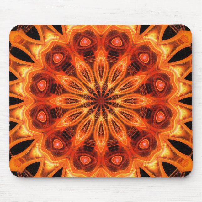Orange Kaleidoskop 05 Mousepad (Vorne)