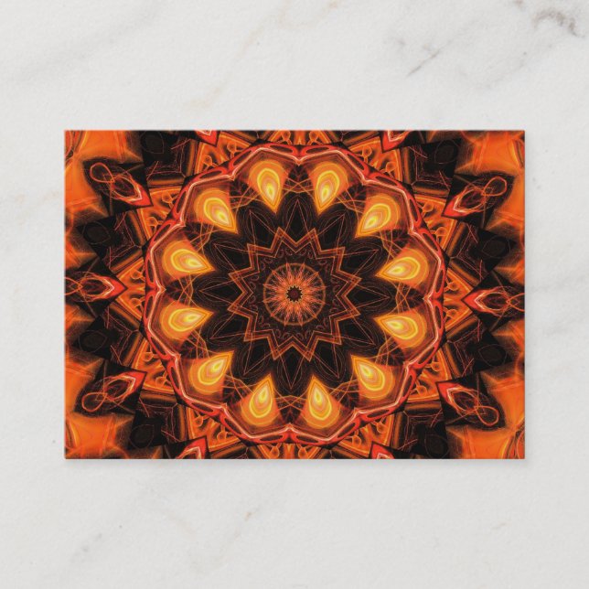 Orange Kaleidoskop 07 Visitenkarte (Vorderseite)