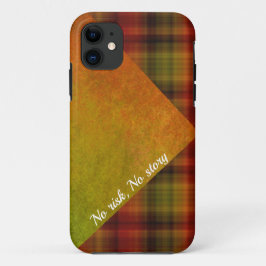 Orange kariert abstrakt iPhone Case