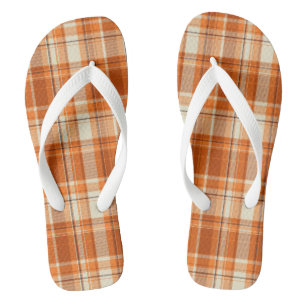 Orange kariert flip flops