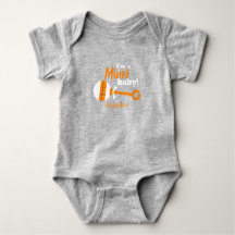 Orange Kariert Rattle Miner Baby Bodysuit