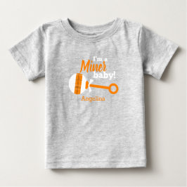 Orange Kariert Rattle Miner Baby T - Shirt