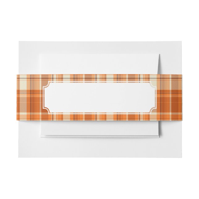Orange kariertes einladungsbanderole (Vorderseite Beispiel)