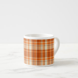 Orange kariertes espressotasse