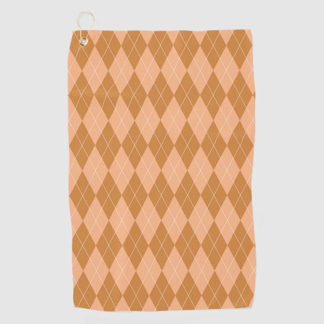 Orange kariertes golfhandtuch (Vorderseite)
