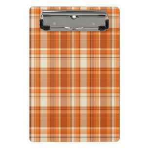 Orange kariertes mini klemmbrett