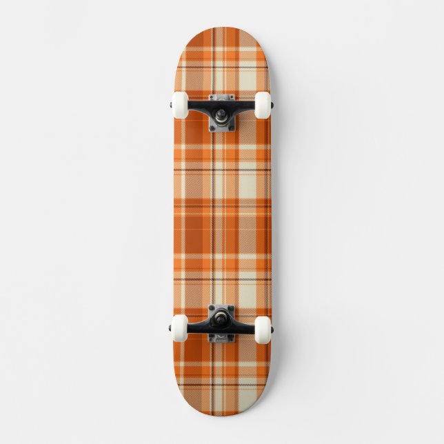 Orange kariertes skateboard (Vorderseite)