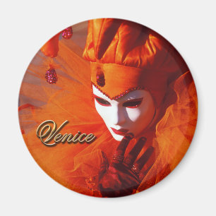 Orange Karnevals-Kostüm - Venedig, Italien (IT) Magnet
