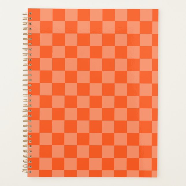 Orange Karo Planer (Vorderseite)