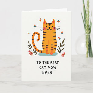 Orange Katze Beste Mutter Aller Zeiten Karte