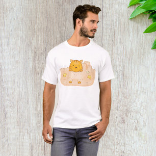 Orange Katze in einer Strandburgszene T-Shirt