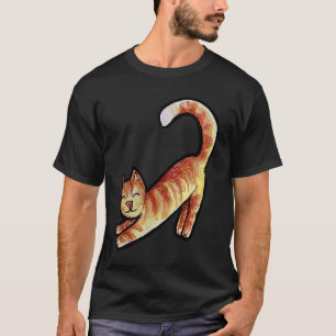 Orange Katze Strecken süße orange Katze Katzen T-Shirt