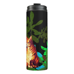 orange Katze Thermosbecher