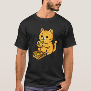 Orange Katze Tierliebhaber Pizza Zoo Mama Papa Kin T-Shirt