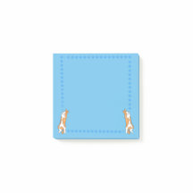 Orange Katzen auf blauem Hintergrund Post-it-Notiz
