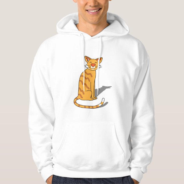 Orange Katzen Hoodie (Vorderseite)