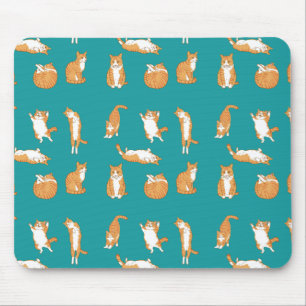 Orange Katzen lustig Mousepad
