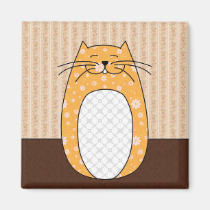 "Orange Katzen-" Magnet
