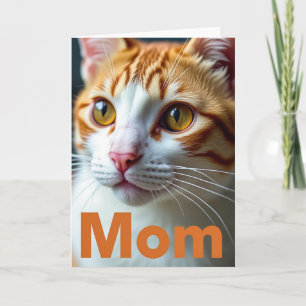 Orange Katzen-Mama-Liebeskarte Karte
