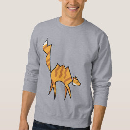 Orange-Katzen-Männer-Sweatshirts Sweatshirt
