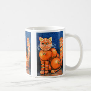 Orange Katzen-Tasse Kaffeetasse