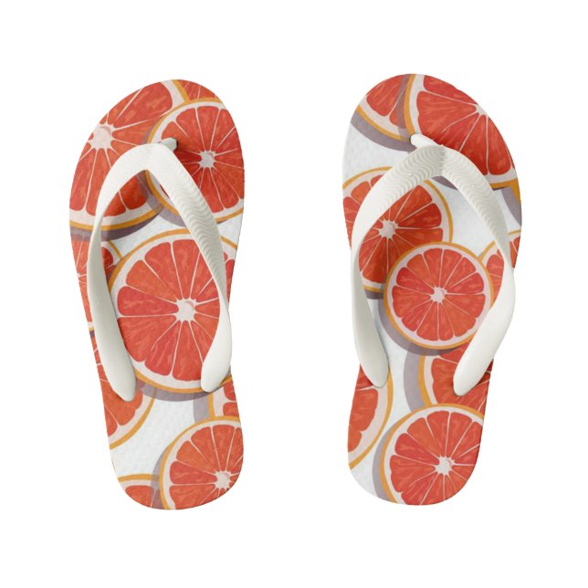 Orange Kinder Flip Flops! Kinderbadesandalen (Fußbett)