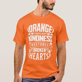 Orange Kindness Wiederherstellung Herz T-Shirt