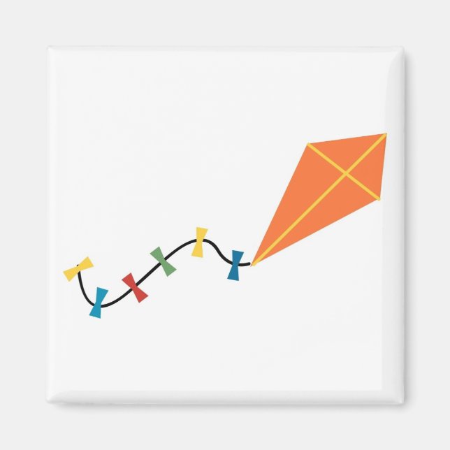 Orange Kite Magnet (Vorne)