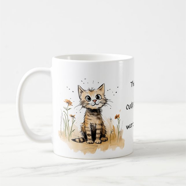 Orange Kitty my Niedlich Cat Videos sehen Kaffeetasse (Links)