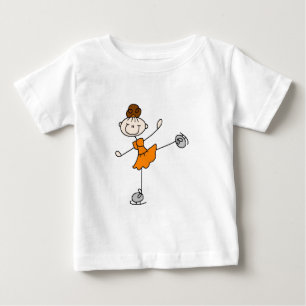 Orange Kleid Figur Eisläufer T-Shirts und Geschenk