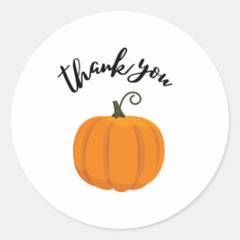 Orange Kleine Kürbis Danke Stickers