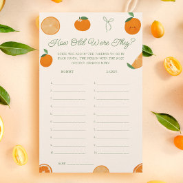 Orange kleine Süsse Babydusche schätzt das Alter S