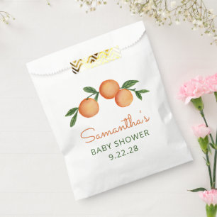 Orange Kleiner Schatz Citrus-Baby-Party Geschenktütchen