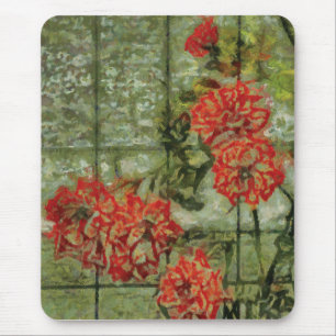 Orange kletternde Rosen Mousepad