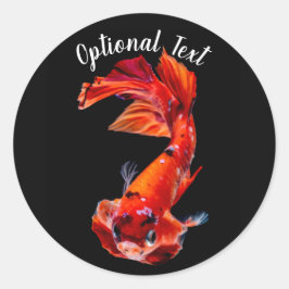 Orange Koi Betta Fighting Fish Runder Aufkleber