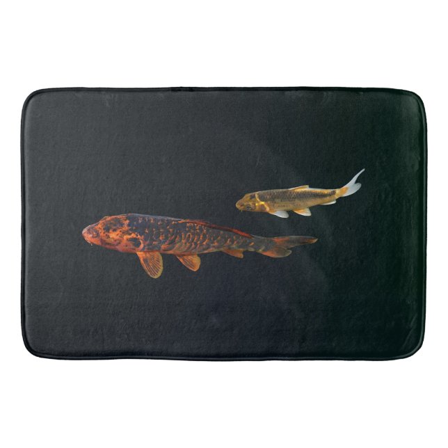 Orange Koi und Gold Koi Badematte (Vorderseite)